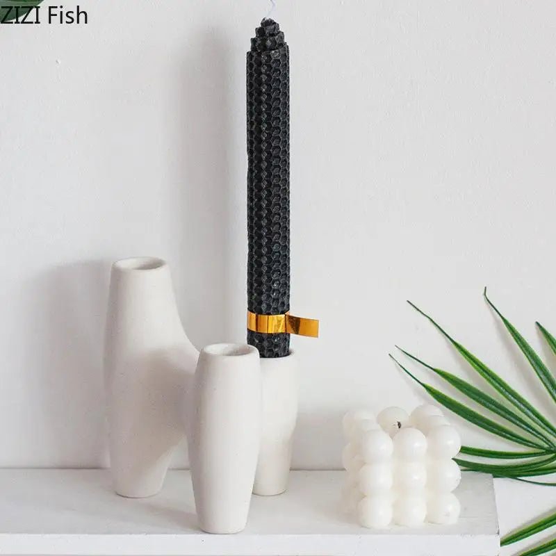 Kerzenhalter in Dreiecksform aus Keramik - ApolettaApoletta