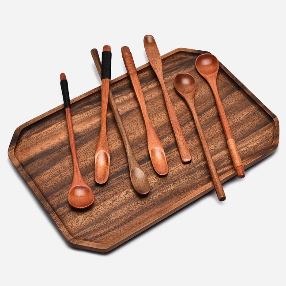 Kreativer Kaffee - Löffel mit langem Griff: Massivholz - Rührstab für Tee, Milch und Honig - ApolettaApoletta