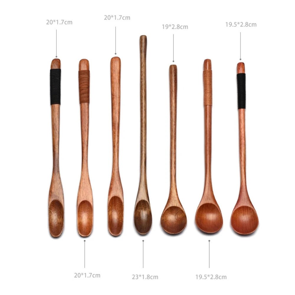 Kreativer Kaffee - Löffel mit langem Griff: Massivholz - Rührstab für Tee, Milch und Honig - ApolettaApoletta