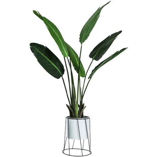 Nordischer Metall - Blumentopf mit Schmiedeeisen - Ständer – Kreative Tischdekoration - ApolettaApoletta