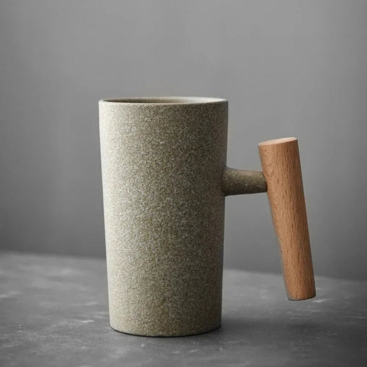 Keramiktasse mit Holzgriff - ApolettaApoletta