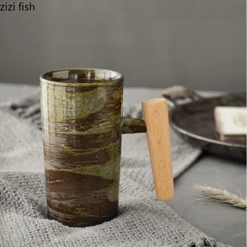 Keramiktasse mit Holzgriff - ApolettaApoletta