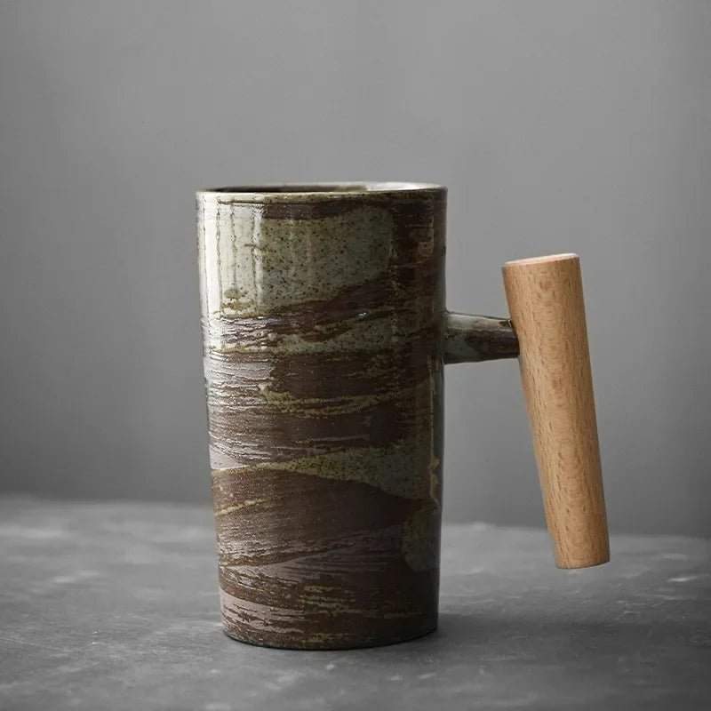 Keramiktasse mit Holzgriff - ApolettaApoletta