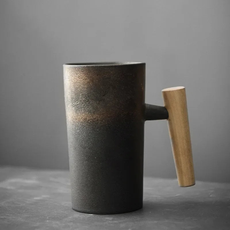 Keramiktasse mit Holzgriff - ApolettaApoletta