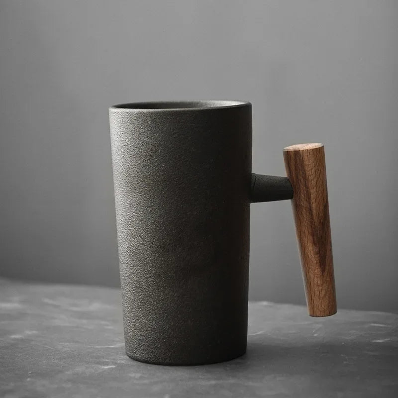 Keramiktasse mit Holzgriff - ApolettaApoletta