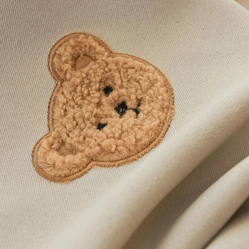 Koreanische Plüsch - Bären - Vorhänge: Beige Kindergardinen für Jungen & Mädchen Zimmer - ApolettaApoletta