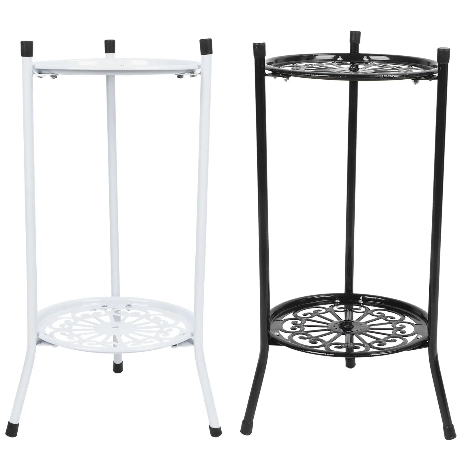 2 - stufiger Blumenständer aus Metall – Eleganter Blumentopfhalter für Haus & Garten - ApolettaApoletta