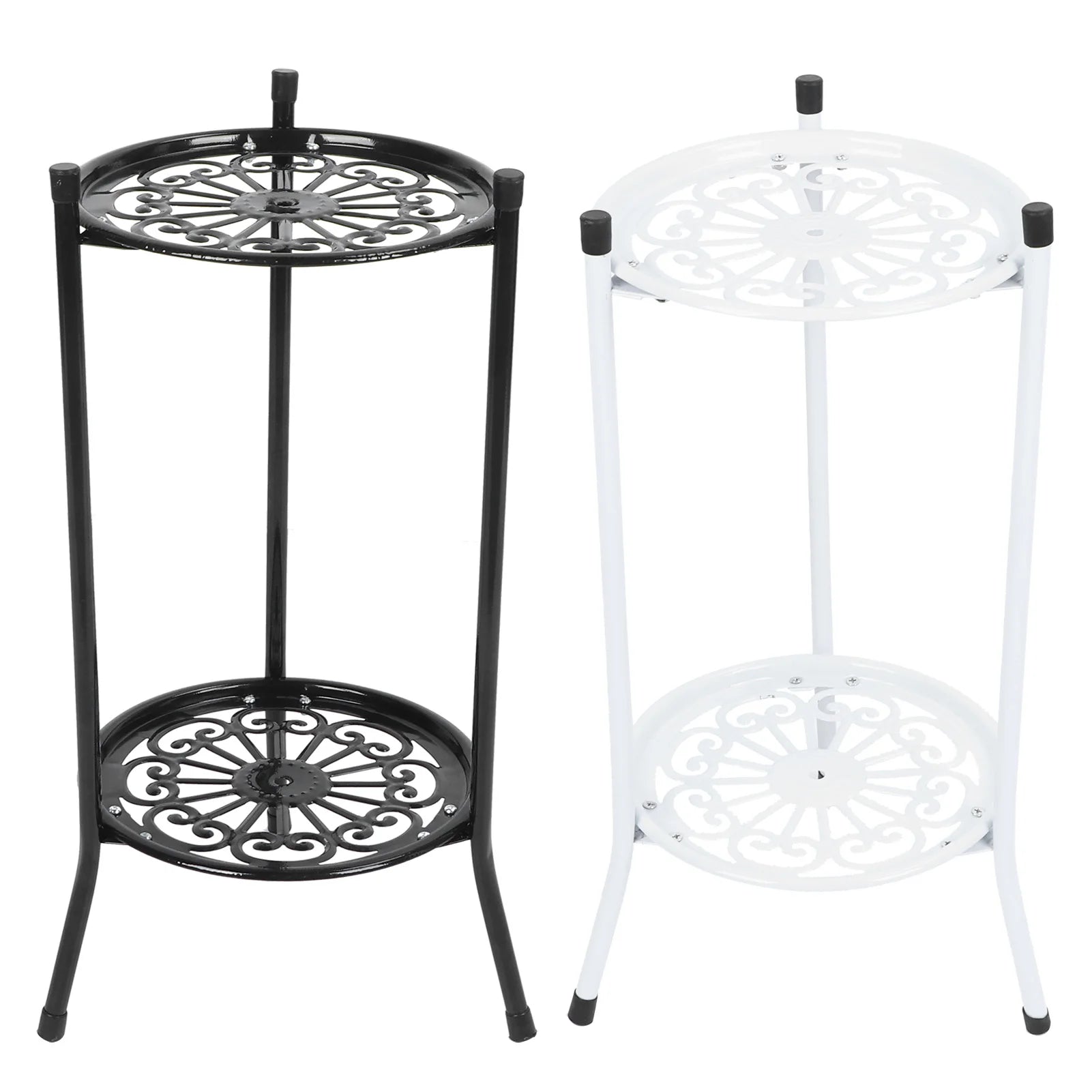 2 - stufiger Blumenständer aus Metall – Eleganter Blumentopfhalter für Haus & Garten - ApolettaApoletta