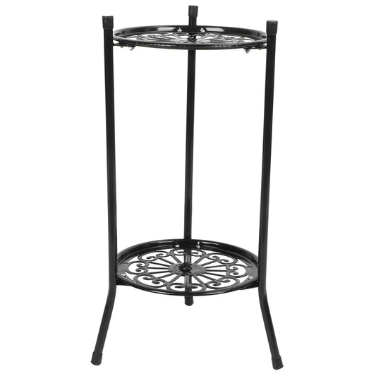 2 - stufiger Blumenständer aus Metall – Eleganter Blumentopfhalter für Haus & Garten - ApolettaApoletta