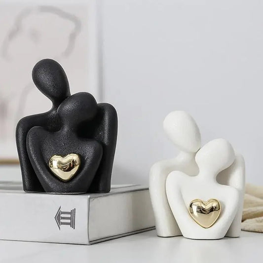 Kreative Paar - Figur: Liebhaber - Skulptur für frisch Vermählte & Wohnzimmer - ApolettaApoletta