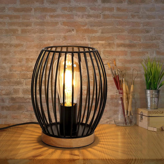 Hohl - Tischlampe aus Eisen, Schwarz - ApolettaApoletta
