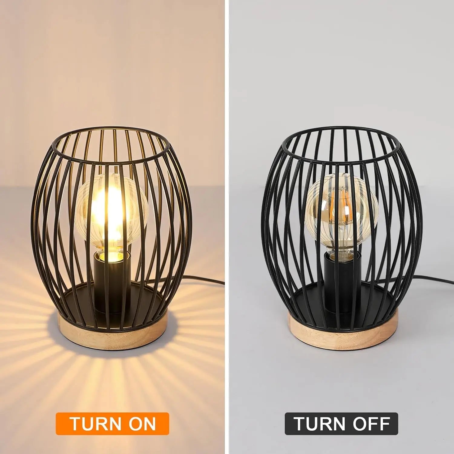 Hohl - Tischlampe aus Eisen, Schwarz - ApolettaApoletta