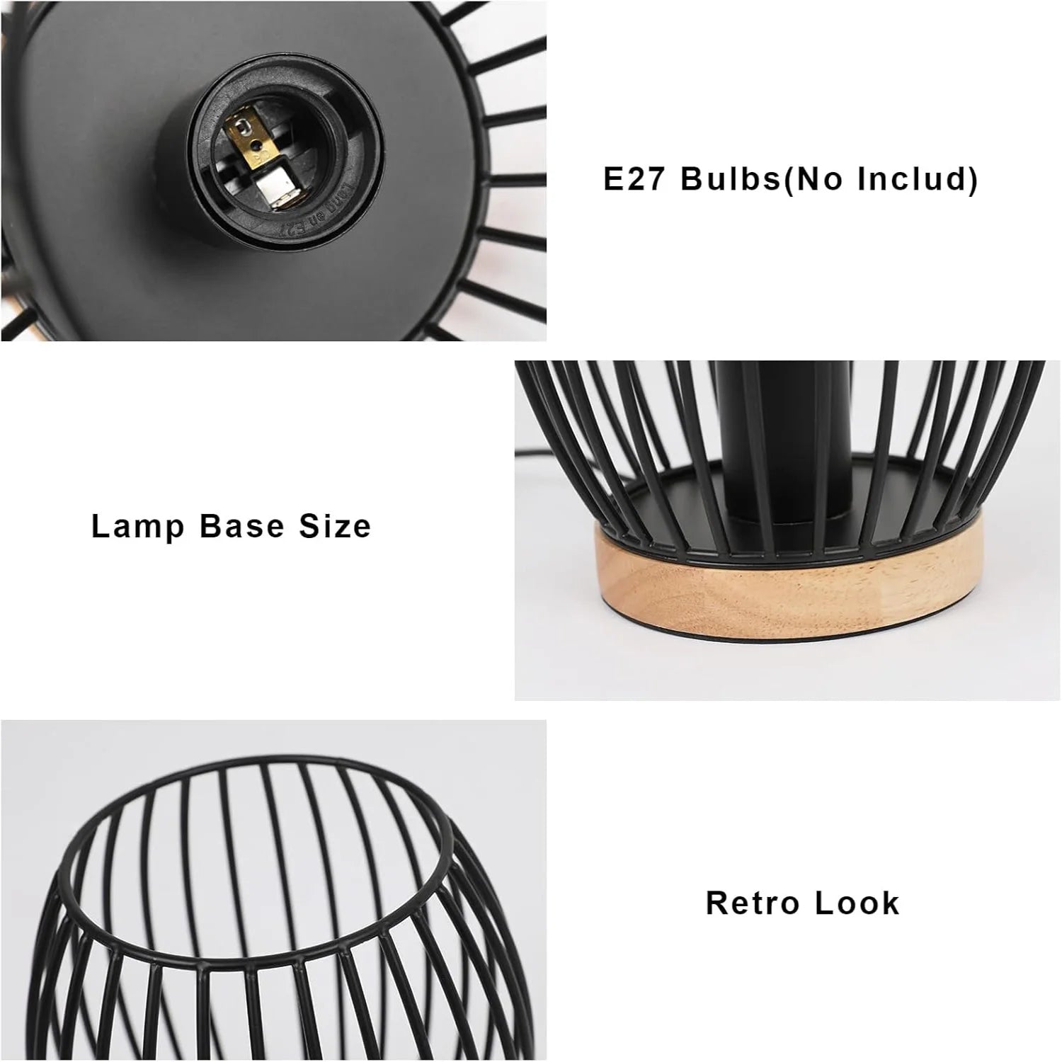 Hohl - Tischlampe aus Eisen, Schwarz - ApolettaApoletta