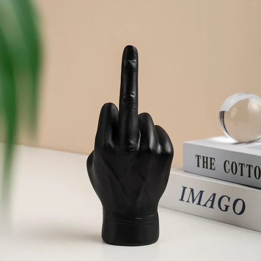 Graffiti - Mittelfinger - Statue: Provokante Skulptur für Wohnzimmer & Bücherregal - ApolettaApoletta