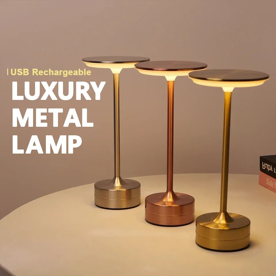 LED - Tischlampe mit Touch - Sensor: USB - aufladbare Leselampe für Schlafzimmer, Restaurant & Bar - ApolettaApoletta