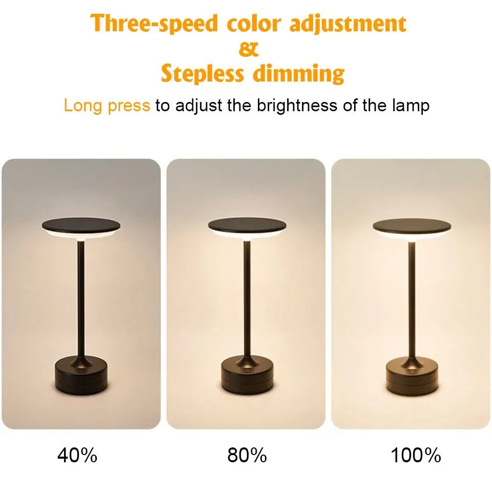 LED - Tischlampe mit Touch - Sensor: USB - aufladbare Leselampe für Schlafzimmer, Restaurant & Bar - ApolettaApoletta