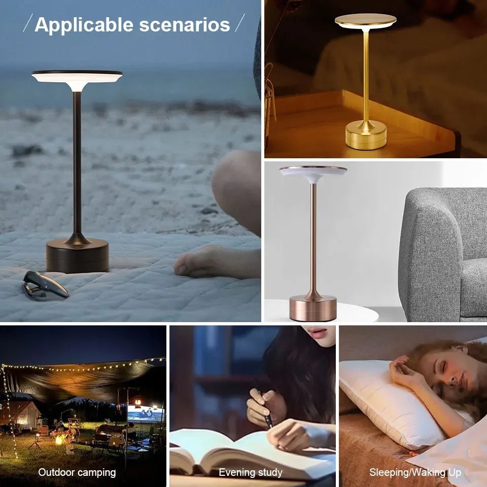 LED - Tischlampe mit Touch - Sensor: USB - aufladbare Leselampe für Schlafzimmer, Restaurant & Bar - ApolettaApoletta