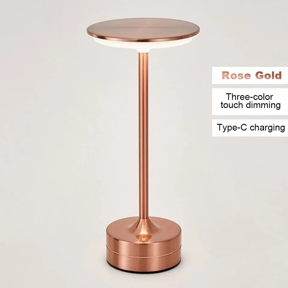 LED - Tischlampe mit Touch - Sensor: USB - aufladbare Leselampe für Schlafzimmer, Restaurant & Bar - ApolettaApoletta