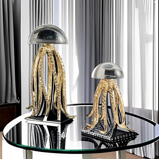 Kristall - Qualle: Meeres - Kunst & moderne Metall - Deko für Wohnzimmer & Desktop - ApolettaApoletta