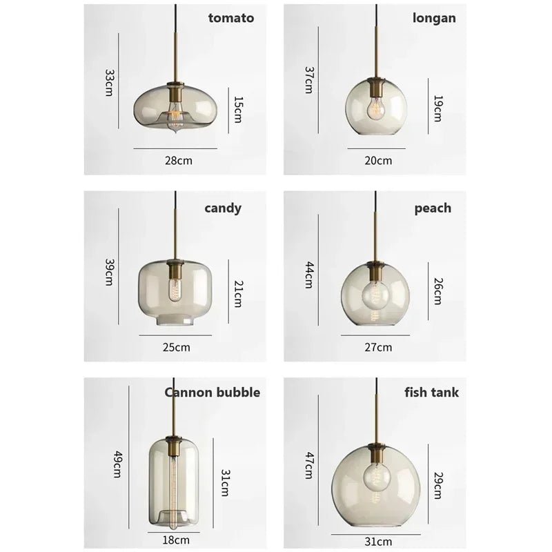 Moderne Glas - Pendelleuchte für Esszimmer & Küche - ApolettaApoletta