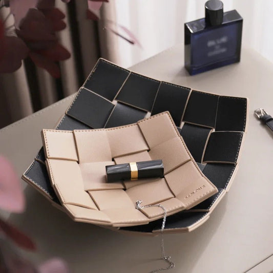 Leder - Aufbewahrungstablett mit Farbblock - Design - ApolettaApoletta