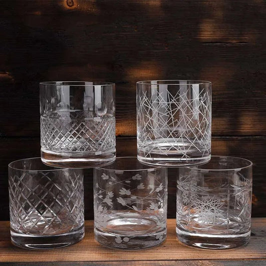 Old Fashioned Whiskygläser: 380 ml, Felsen - Gläser für Bourbon & Cocktails (2er - Set) - ApolettaApoletta