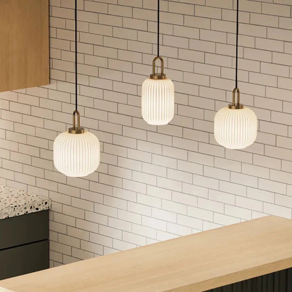 Japanische Glas - Pendelleuchte im Nordic - Stil - ApolettaApoletta