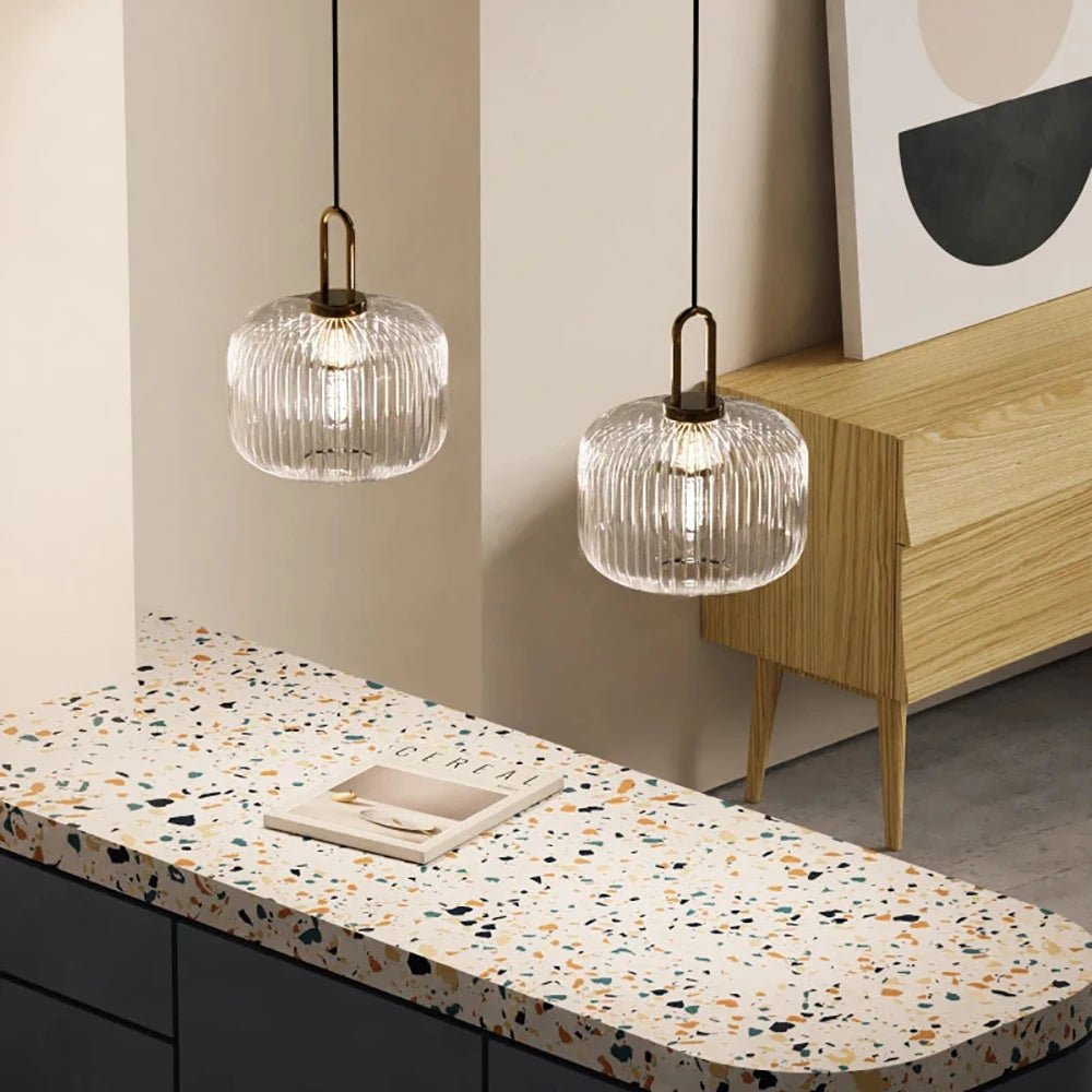 Japanische Glas - Pendelleuchte im Nordic - Stil - ApolettaApoletta