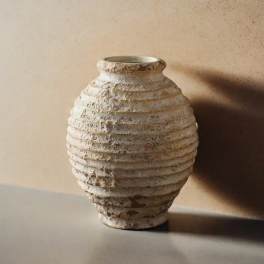 Rustikale Keramikvase im Vintage - Stil - ApolettaApoletta