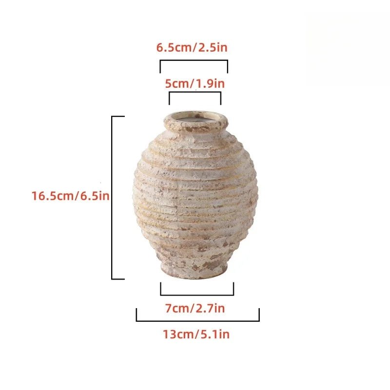 Rustikale Keramikvase im Vintage - Stil - ApolettaApoletta