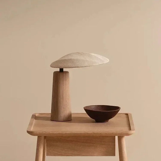 Wabi - Sabi Tischlampe aus Holz mit E27 - Fassung - ApolettaApoletta