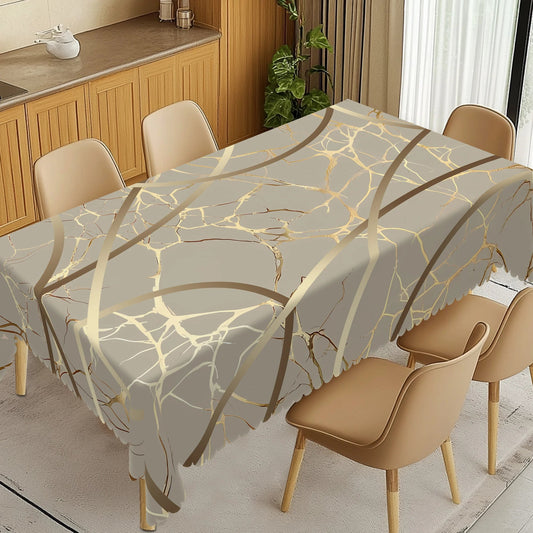 Marmor - Tischdecke mit Farbverlauf: Elegant & vergoldet für Frühling, Sommer und Partys - ApolettaApoletta