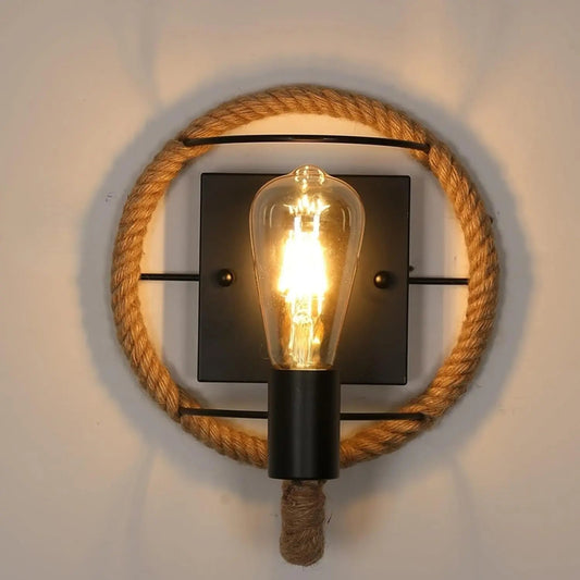 Retro Wandleuchte aus Holz, Schwarz - ApolettaApoletta