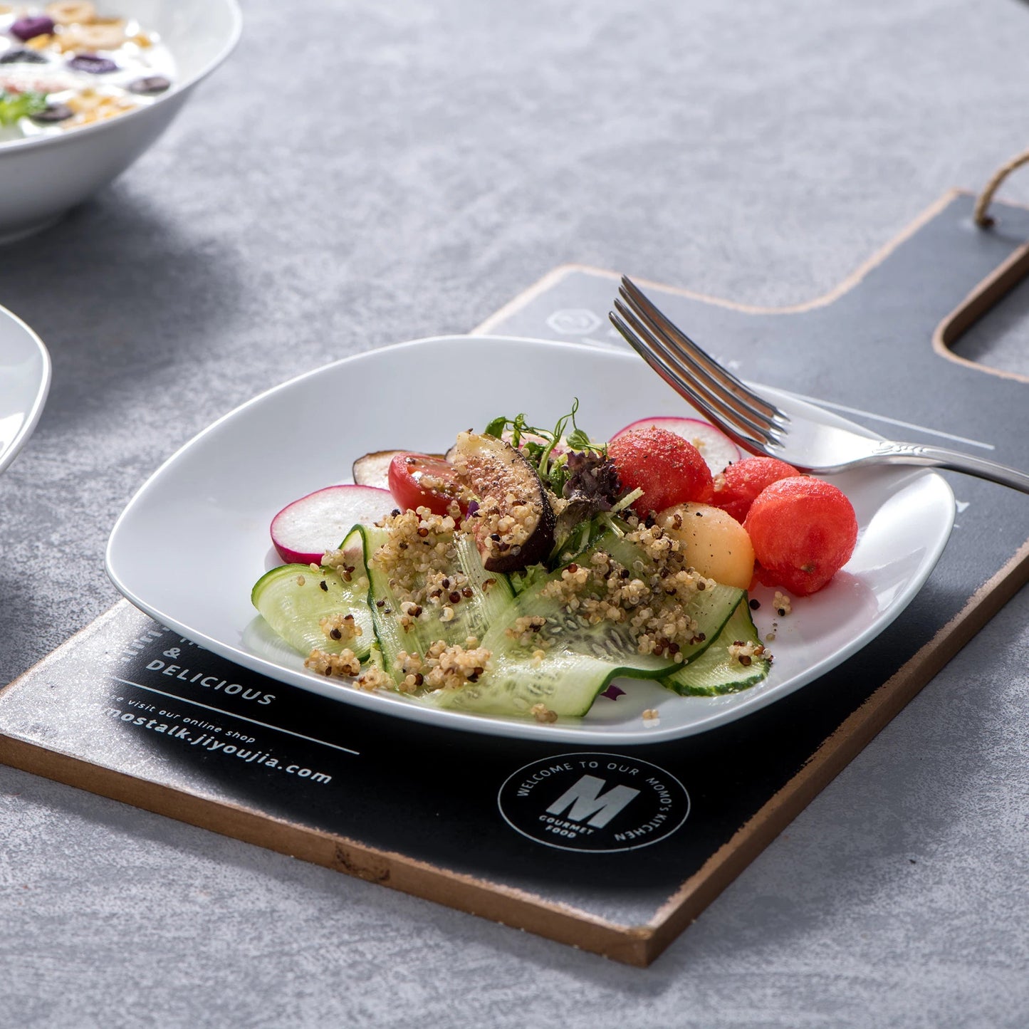 Keramik - Geschirr - Set: 24 - teilig für 6 Personen mit Schalen, Suppen - & Desserttellern - ApolettaApoletta