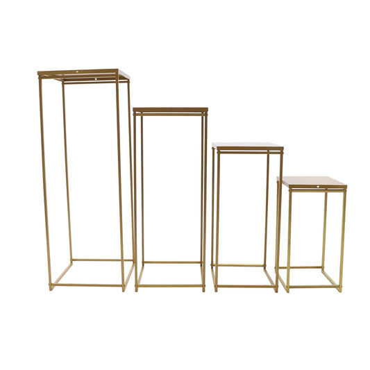 4er Set Gold Metall Pflanzenständer – Elegantes Rack für Indoor & Outdoor - ApolettaApoletta