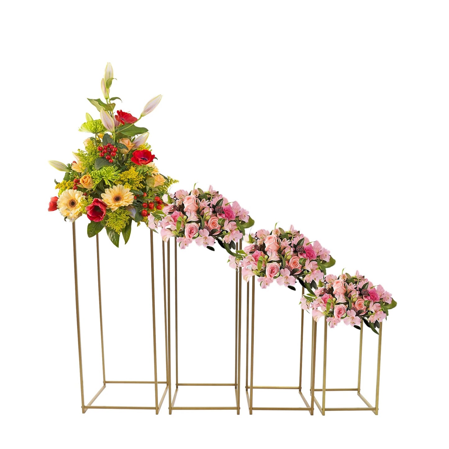 4er Set Gold Metall Pflanzenständer – Elegantes Rack für Indoor & Outdoor - ApolettaApoletta
