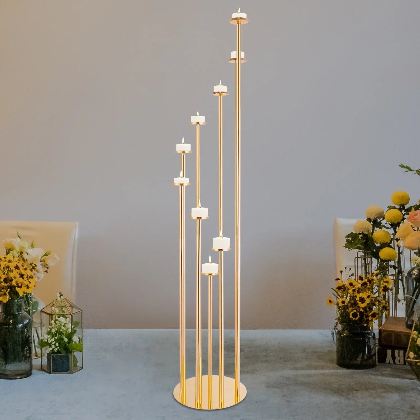 9 - armiger Kerzenhalter: Eleganter Kerzenständer für festliche Anlässe - ApolettaApoletta