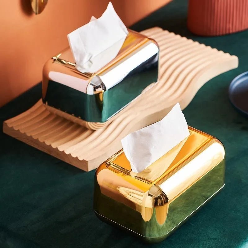 Luxus Goldene Tissue Box mit Organizer - ApolettaApoletta