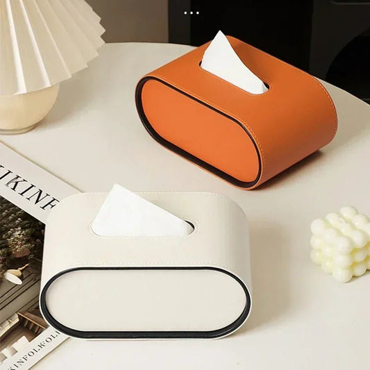 Leder - Tissuebox mit leichtem Luxus - Design - ApolettaApoletta