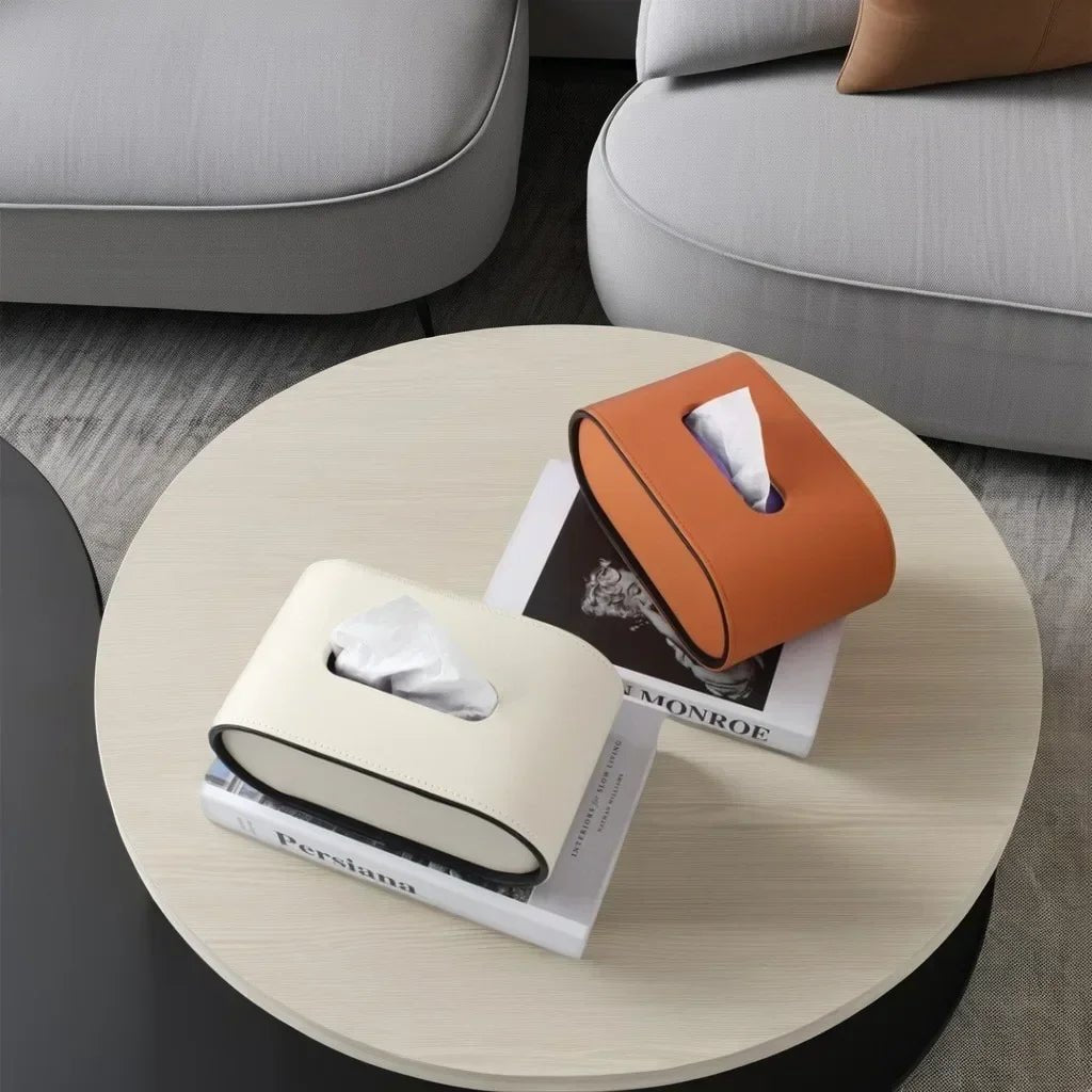 Leder - Tissuebox mit leichtem Luxus - Design - ApolettaApoletta