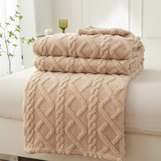 Winter Decke: Warme Sherpa - & Fleece - Decke für Zuhause und Reisen - ApolettaApoletta