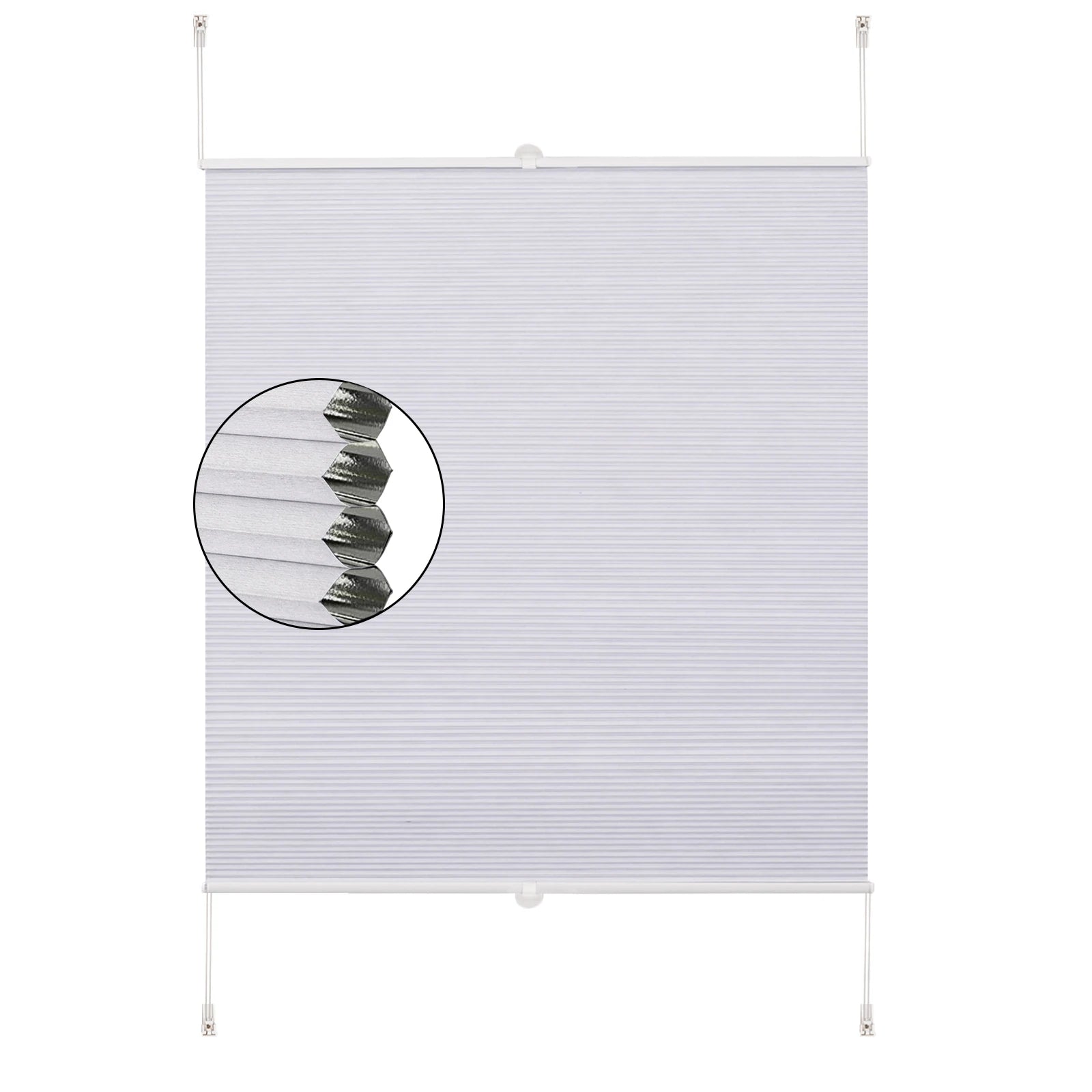 Waben - Plissee - Rollo: Anti - Solar - & Verdunkelungs - Rollo ohne Bohren für Fenster & Türen - ApolettaApoletta