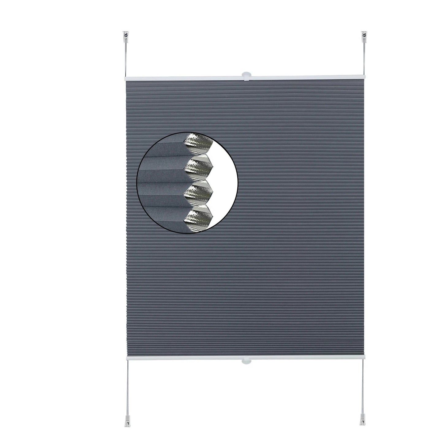 Waben - Plissee - Rollo: Anti - Solar - & Verdunkelungs - Rollo ohne Bohren für Fenster & Türen - ApolettaApoletta