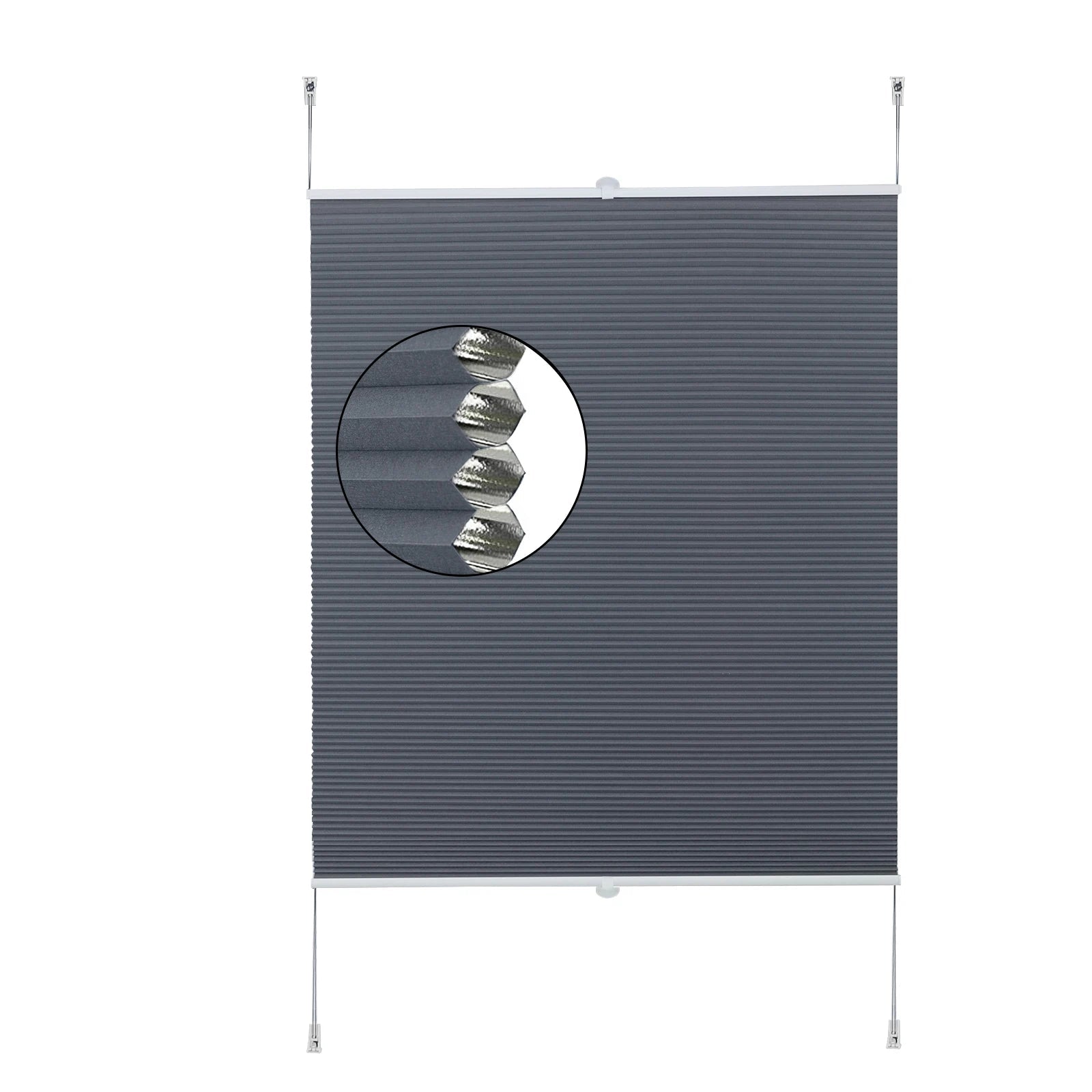Waben - Plissee - Rollo: Anti - Solar - & Verdunkelungs - Rollo ohne Bohren für Fenster & Türen - ApolettaApoletta