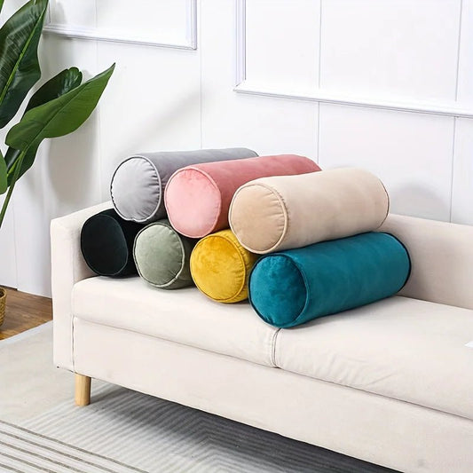 Klassisches zylindrisches Samt - Kissen: Weich, hochelastisch & perfekt für Sofa und Schlafzimmer - ApolettaApoletta