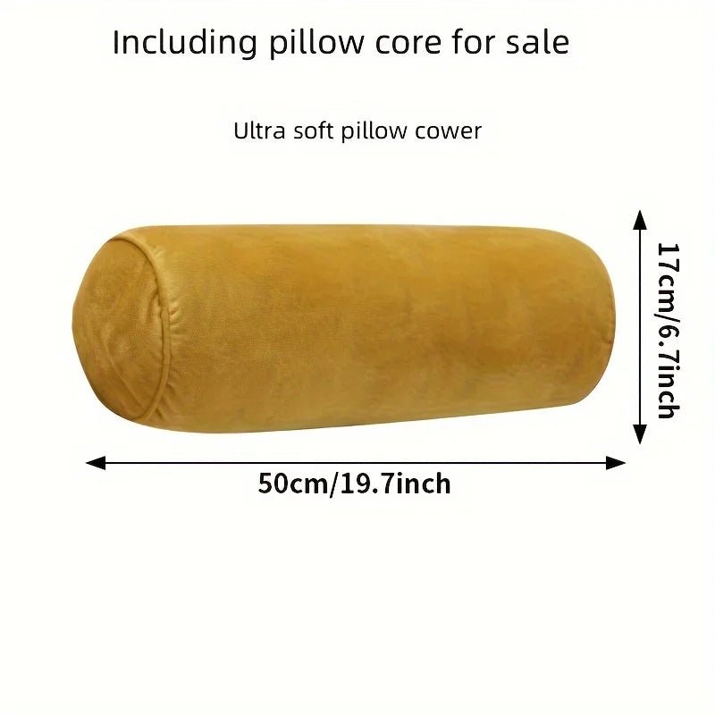 Klassisches zylindrisches Samt - Kissen: Weich, hochelastisch & perfekt für Sofa und Schlafzimmer - ApolettaApoletta