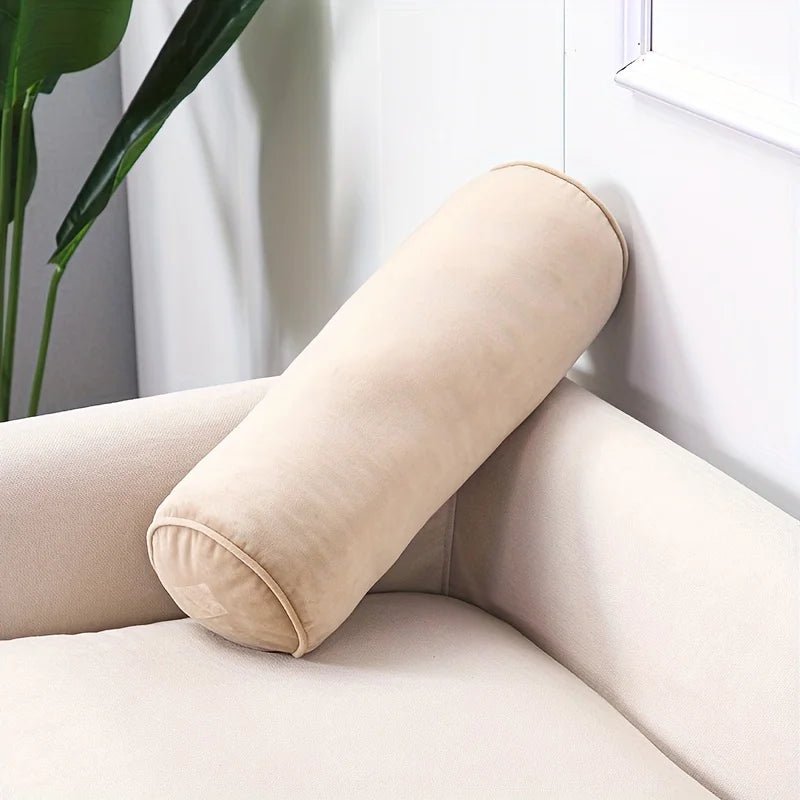 Klassisches zylindrisches Samt - Kissen: Weich, hochelastisch & perfekt für Sofa und Schlafzimmer - ApolettaApoletta