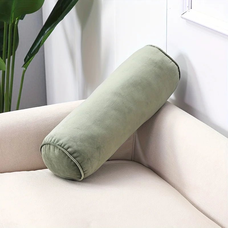 Klassisches zylindrisches Samt - Kissen: Weich, hochelastisch & perfekt für Sofa und Schlafzimmer - ApolettaApoletta