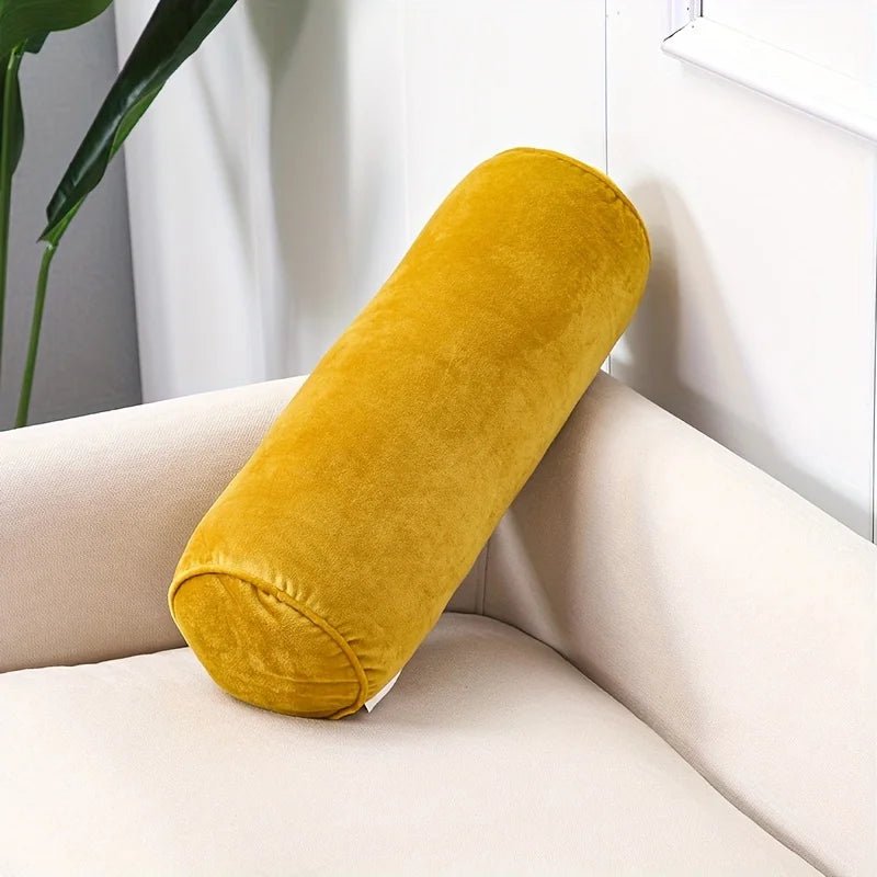 Klassisches zylindrisches Samt - Kissen: Weich, hochelastisch & perfekt für Sofa und Schlafzimmer - ApolettaApoletta