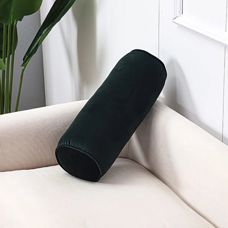 Klassisches zylindrisches Samt - Kissen: Weich, hochelastisch & perfekt für Sofa und Schlafzimmer - ApolettaApoletta